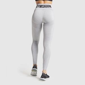 XS Gymshark Flex Leggings - Light Grey and Black
